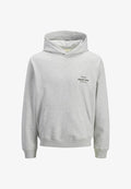 Jack & Jones JORNORREBRO TYPO BACK SWEAT HOOD SN - Hoodie - white melange