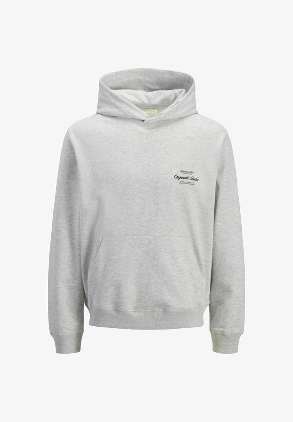 Jack & Jones JORNORREBRO TYPO BACK SWEAT HOOD SN - Hoodie - white melange