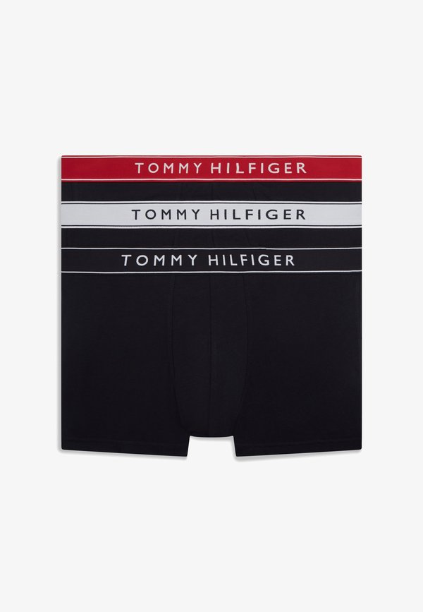 Tommy Hilfiger 3-PACK ESSENTIAL LOGO WAISTBAND TRUNKS - Trunks - white/red/desert sky