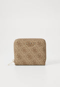 Guess LAUREL SMALL ZIP AROUND - Wallet - latte logo