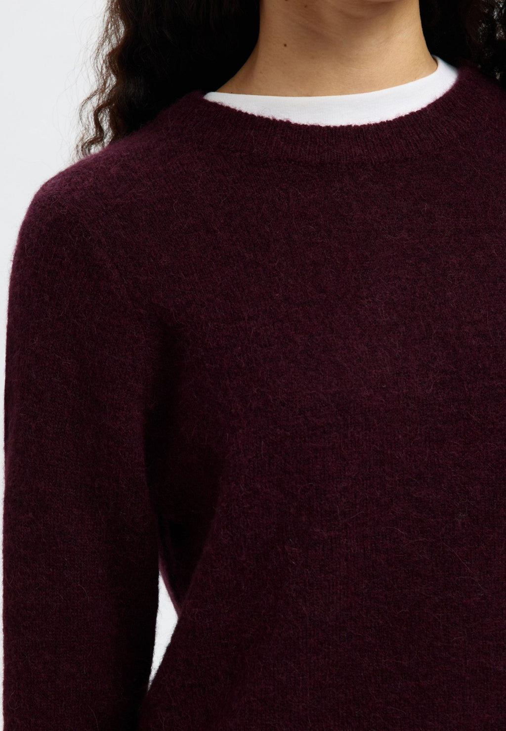 Selected Wool Blend Ruffled Sleeve