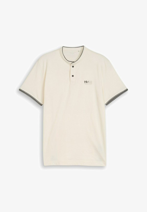 TOM TAILOR MIT STEHKRAGEN - Polo shirt - gardenia white