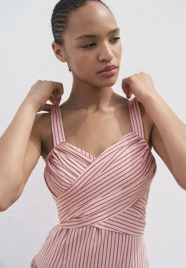 Mango STRIPED - Day dress - pink
