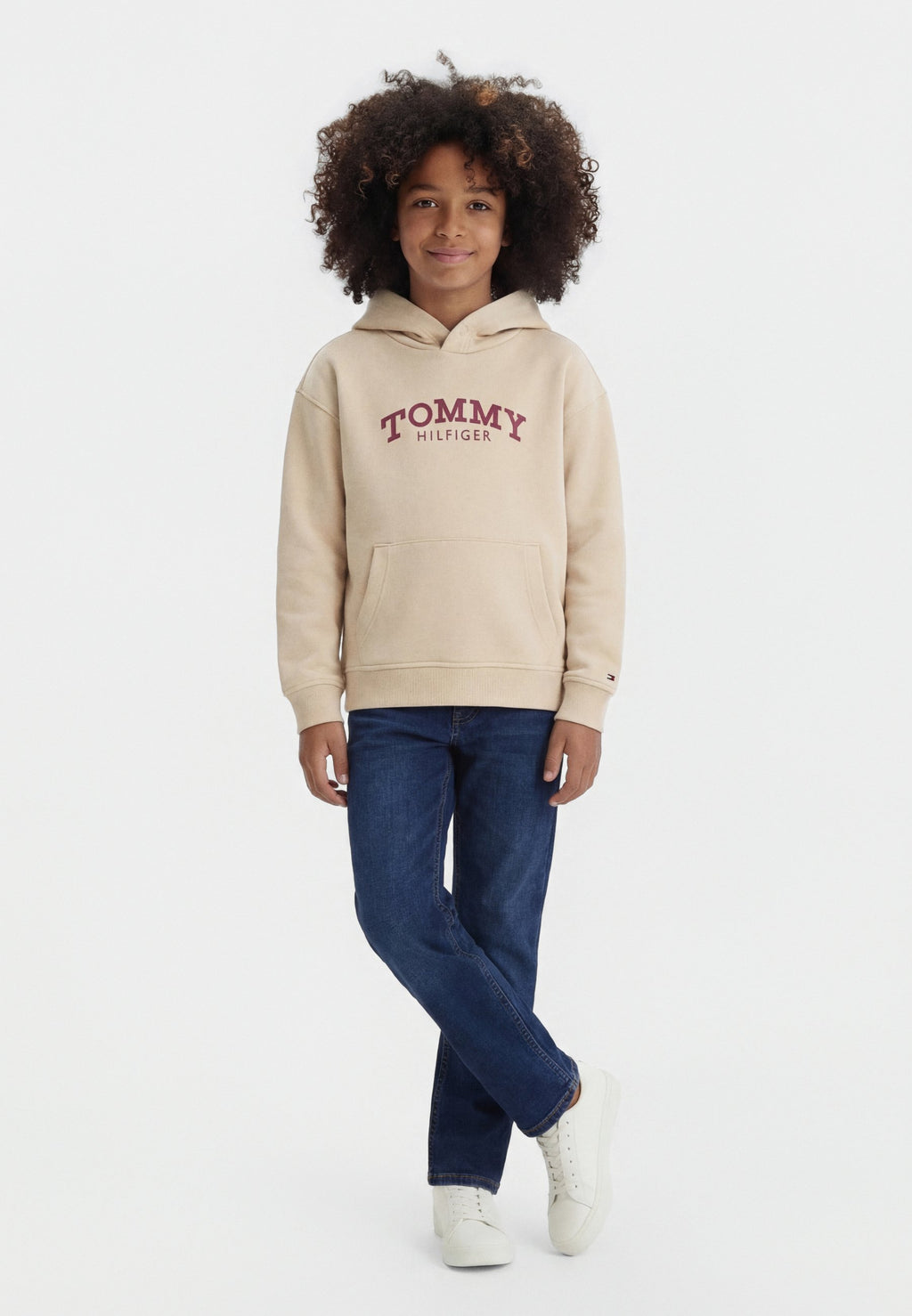 LOGO PRINT FLEECE HOODY Media 2