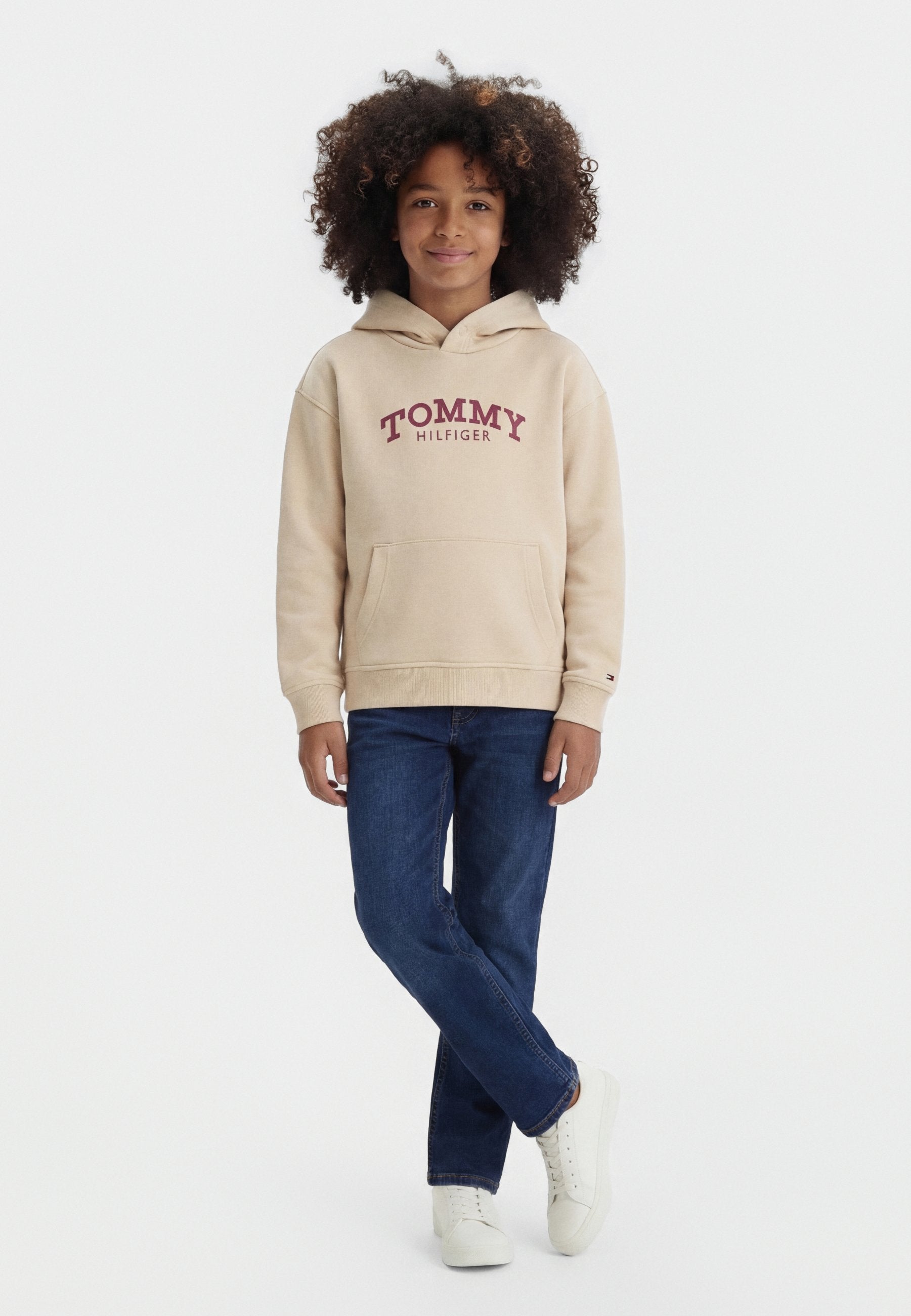 LOGO PRINT FLEECE HOODY Media 2