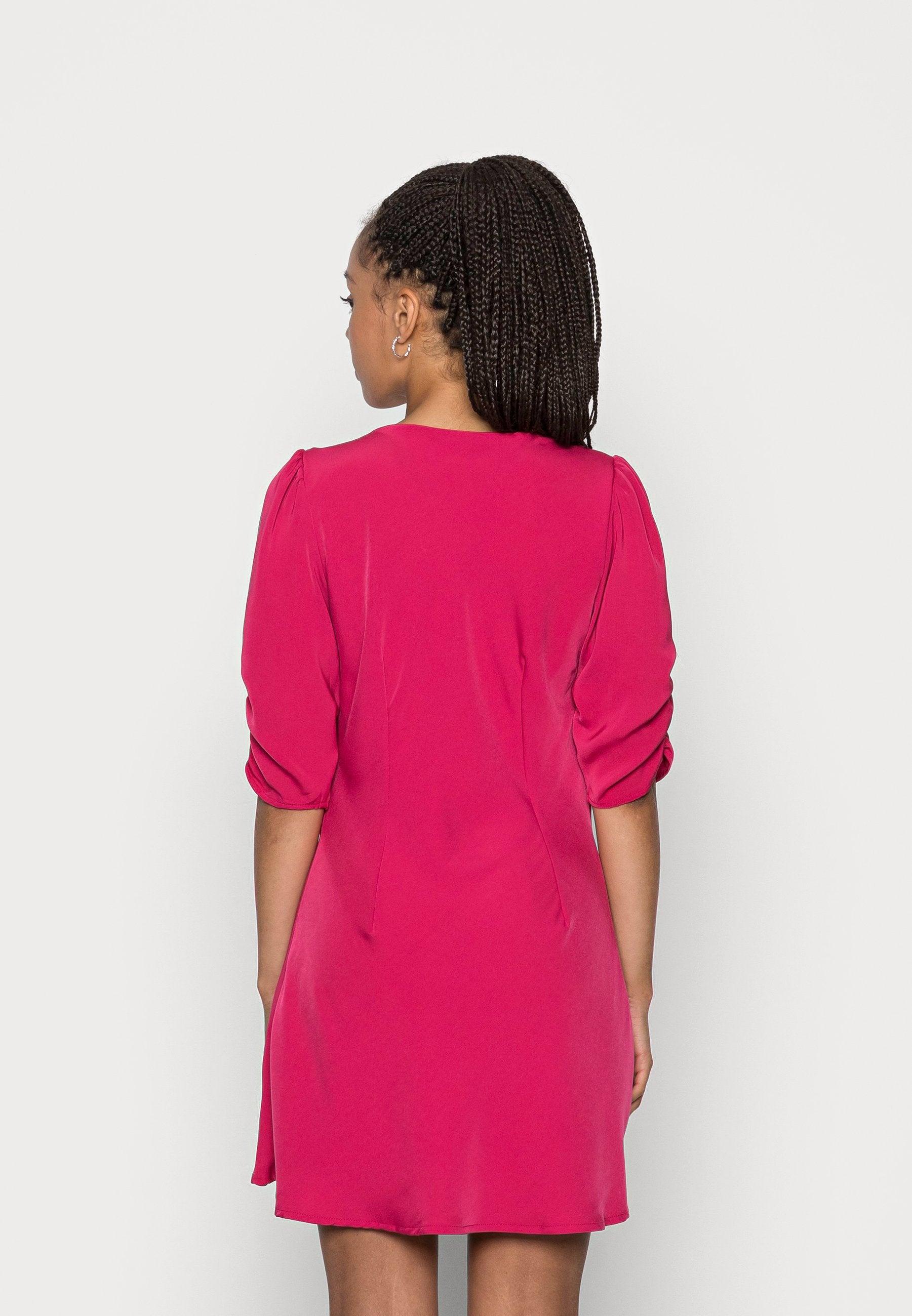 Fashion Union Petite TERESA DRESS RUCHED SLEEVE AND BODY DRESS