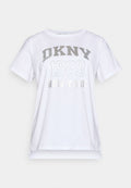 RHINESTUD LOGO DROP SHOULDER SHORT SLEEVE LEGGING TEE Media 1