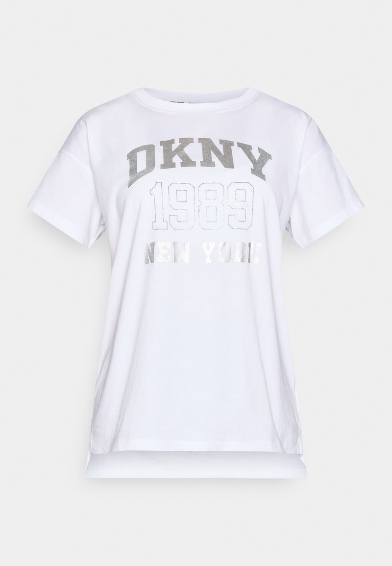 RHINESTUD LOGO DROP SHOULDER SHORT SLEEVE LEGGING TEE Media 1