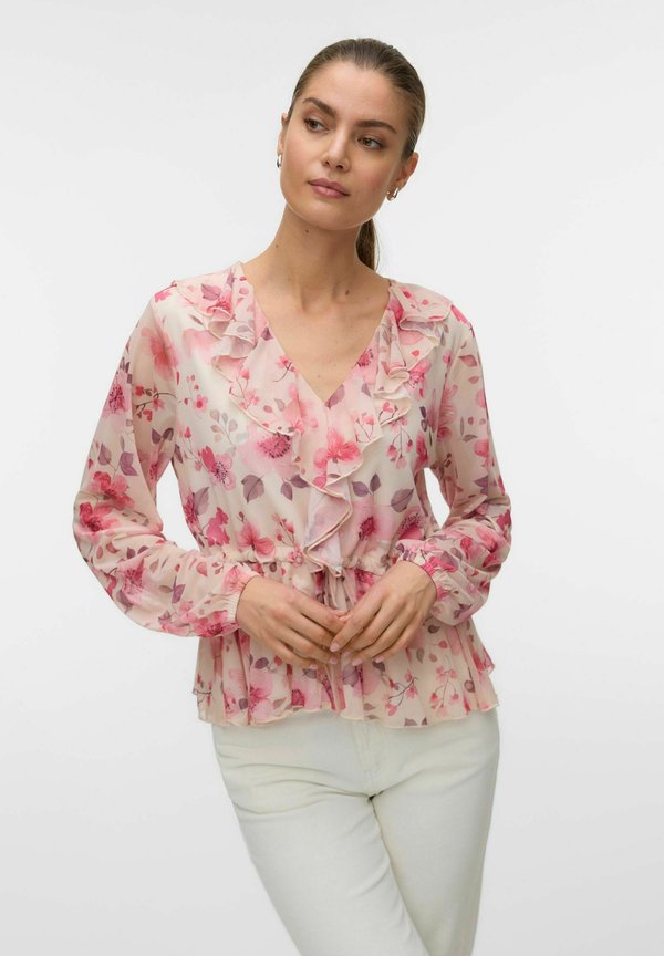 Vero Moda AWBLAIR - Blouse - coconut cream