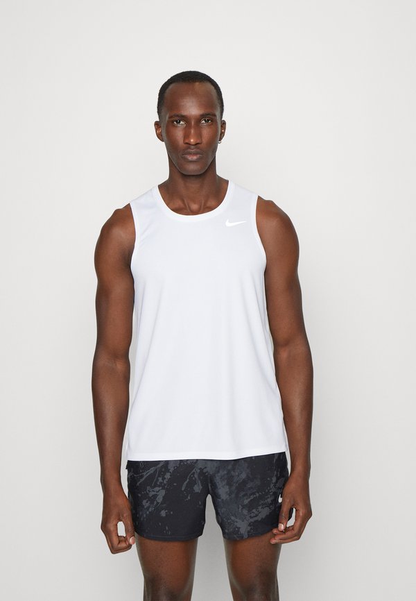 Nike Performance MILER TANK - Top - white/reflective silver