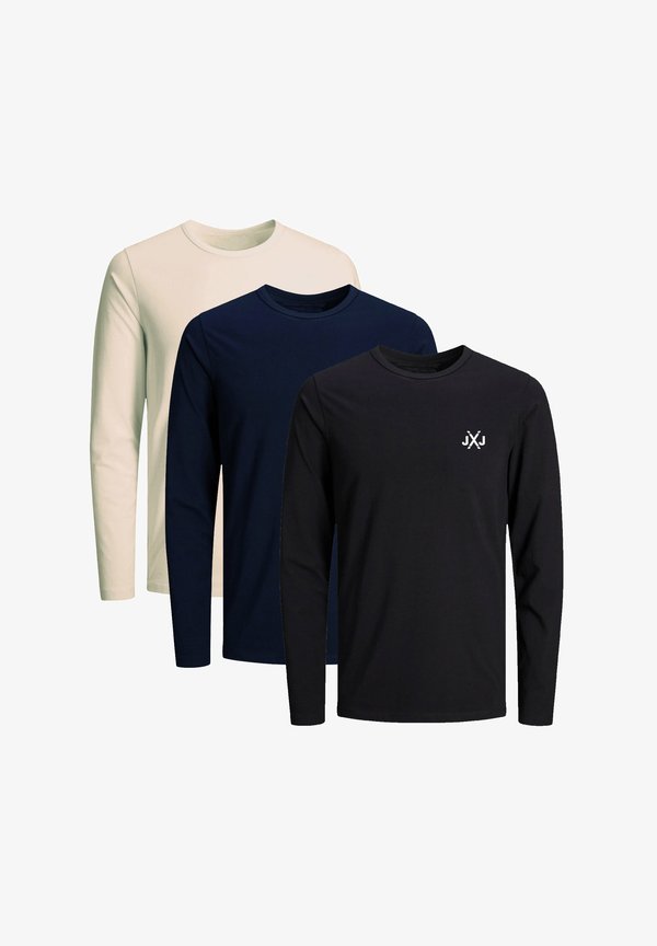 Jack & Jones CORISE INFINITY CREW NECK 3-PACK - MIT LOGO - Long sleeved top - rise er pack
