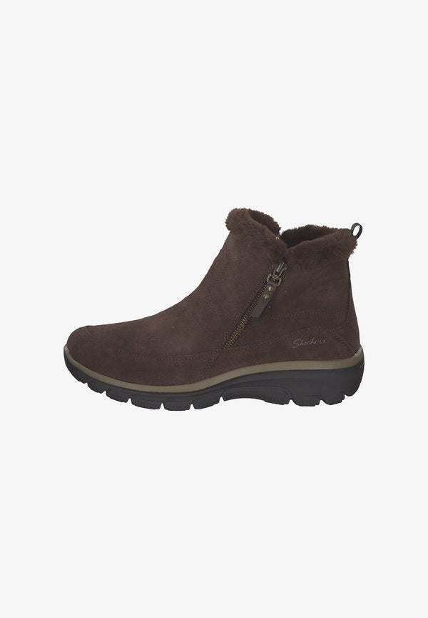 Skechers EASY GOING - Winter boots - choc - chocolate suede