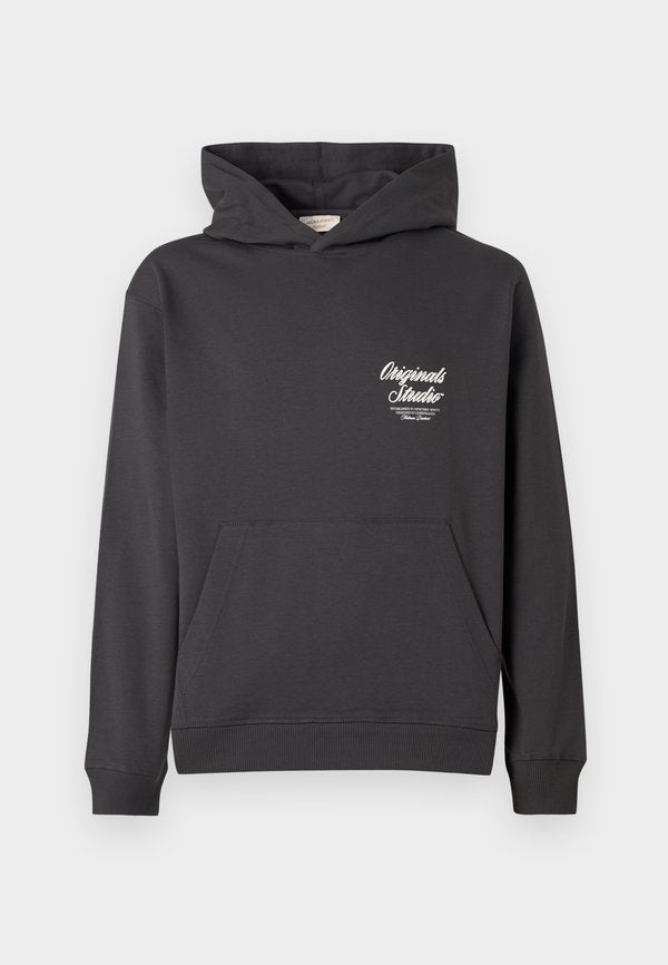Jack & Jones JORNORREBRO TYPO BACK SWEAT HOOD SN - Hoodie - asphalt