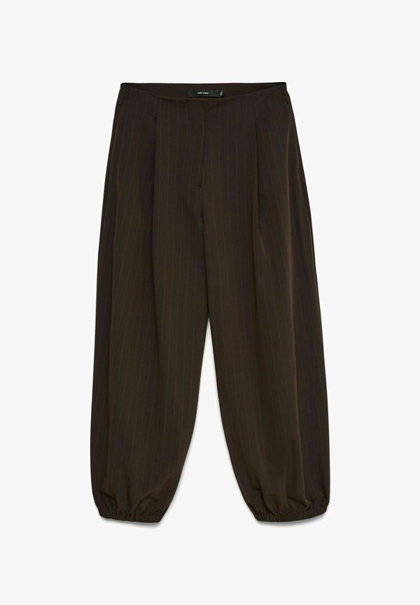Vero Moda VMTEXAS MW BALLOON PANT - Trousers - chocolate torte