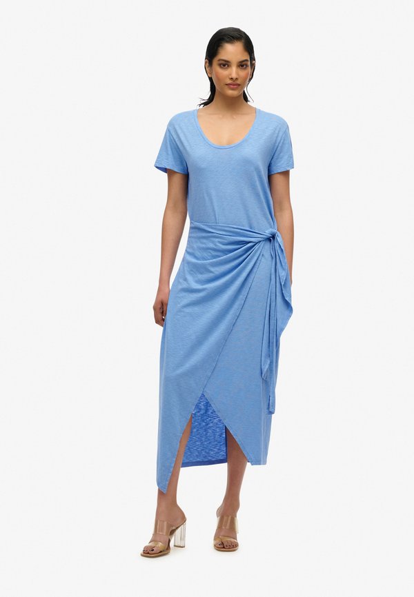 Superdry & Co MIDI WRAP - Jersey dress - bluebell