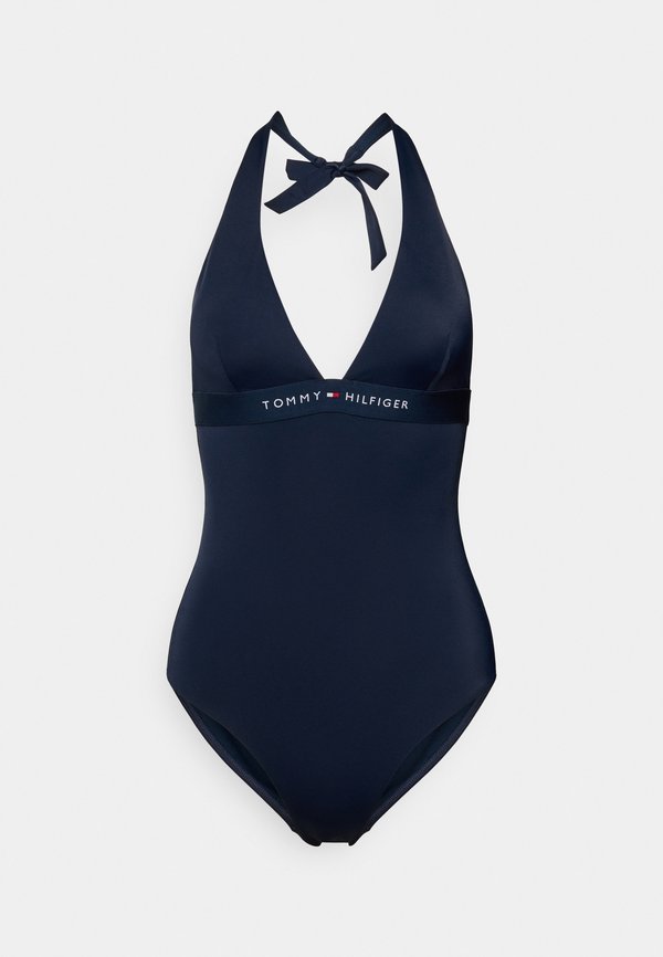 Tommy Hilfiger ORIGINAL LOGO HALTER - Swimsuit - dark night navy