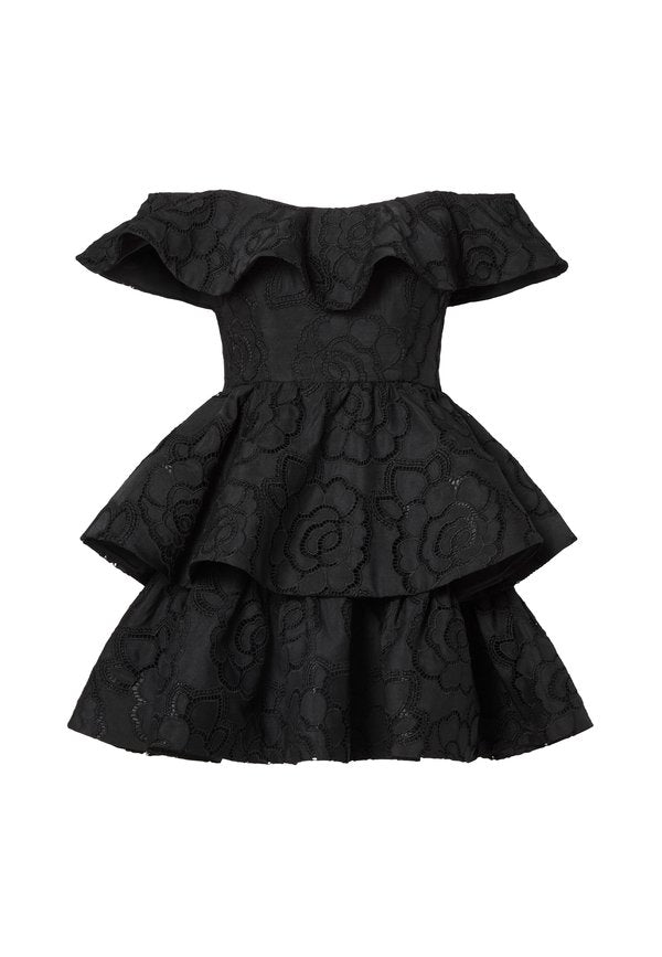 Malina TRACY OFF SHOULDER LACE MINI DRESS