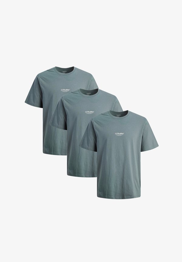 Jack & Jones 3ER PACK SOHO - Print T-shirt - stormy weather