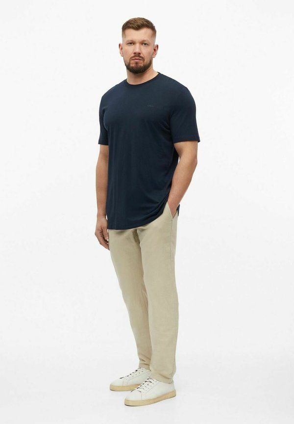 s.Oliver S.OLIVER HERREN T-SHIRT MIT LOGO-PRINT | 2 STÜCK  - Basic T-shirt -  x navy    x schwarz