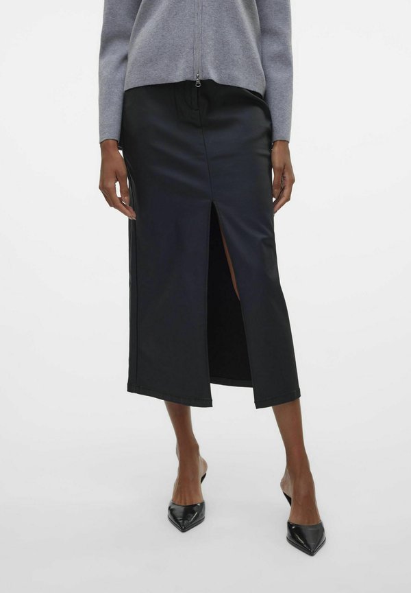 Vero Moda VMLEAH Mid waist - Pencil skirt - black