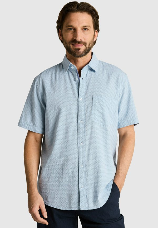 TOM TAILOR Shirt - light blue dot structure