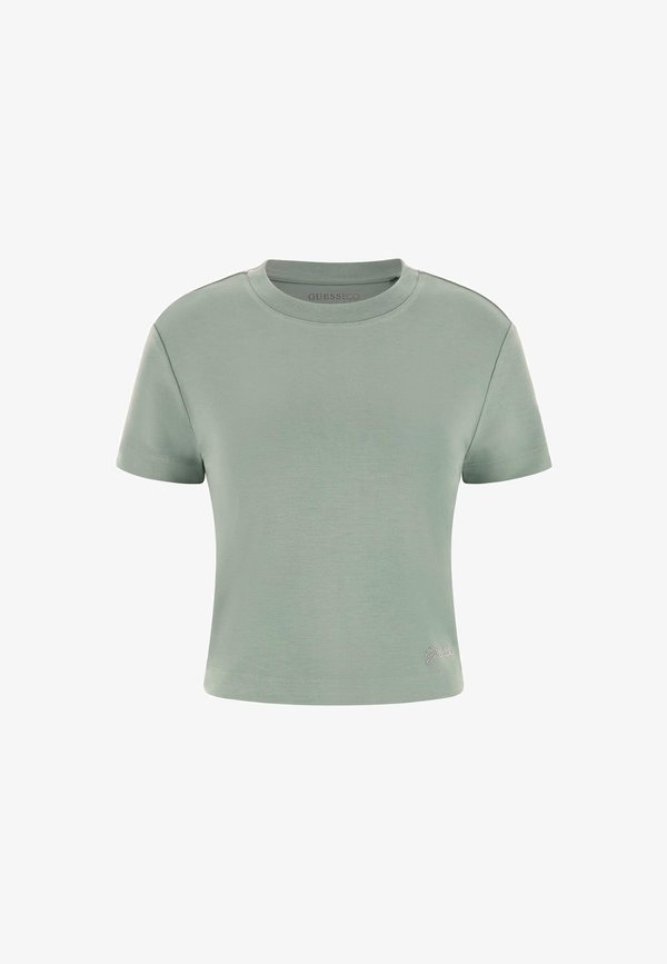 Guess SS BASIC MINI LOGO TEE - Basic T-shirt - grün