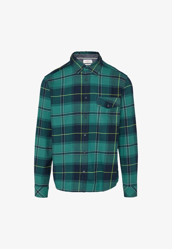 s.Oliver REGULAR FIT KARIERTES - Shirt - petrol