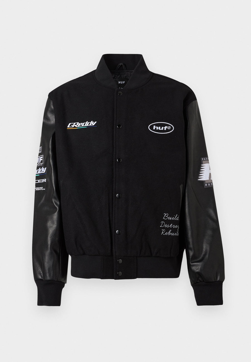 HUF GREDDY VARSITY JACKET UNISEX
