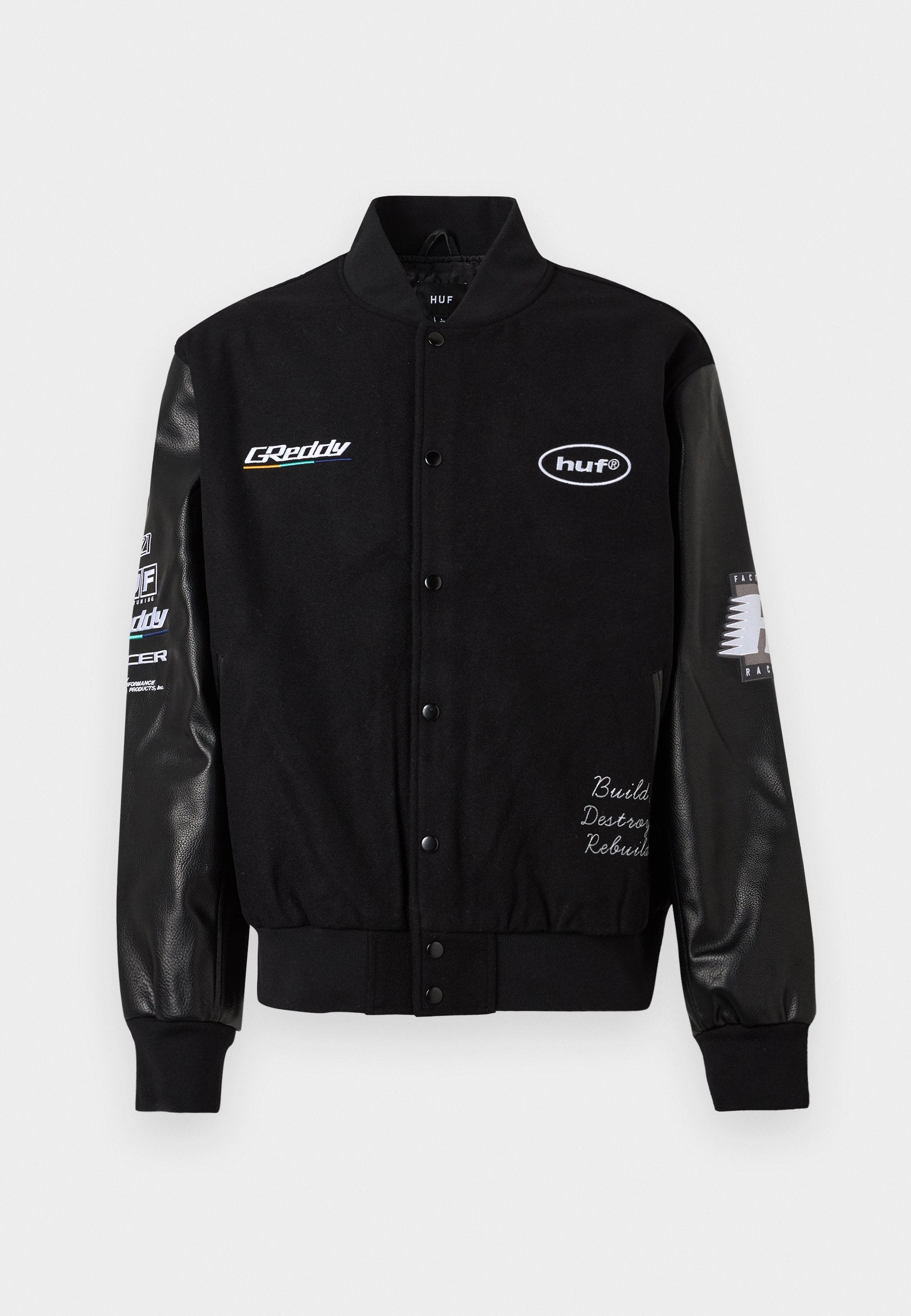 HUF GREDDY VARSITY JACKET UNISEX