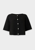 Vero Moda VMSOFFE 2/4 O-NECK CARDIGAN NOOS - Cardigan - black