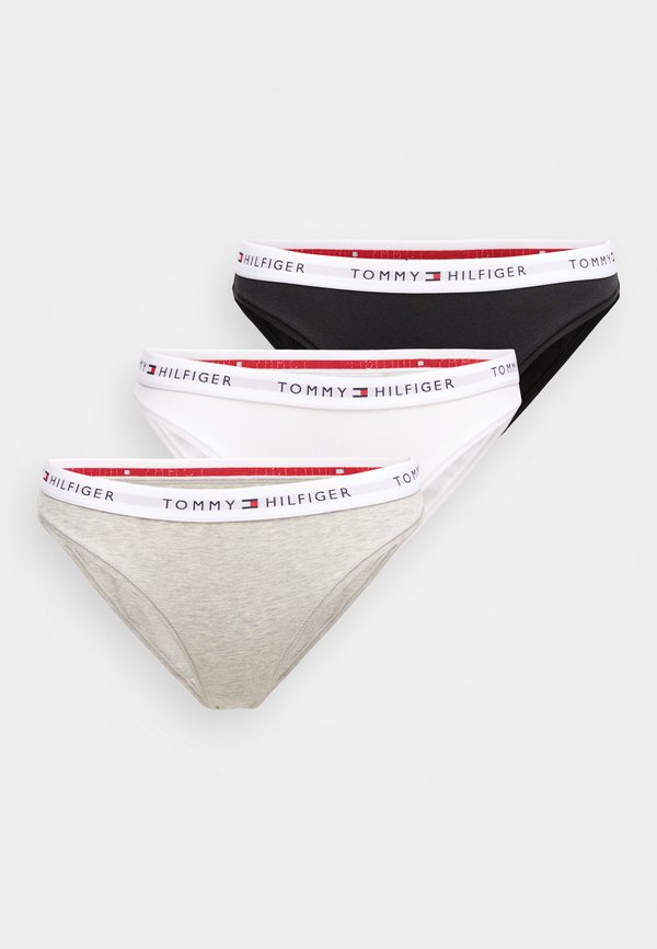 Tommy Hilfiger 3 PACK - Briefs - medium grey heather/white/black