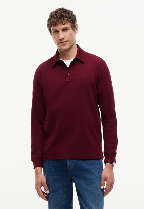 Tommy Hilfiger WAFFLE - Long sleeved top - burgundy