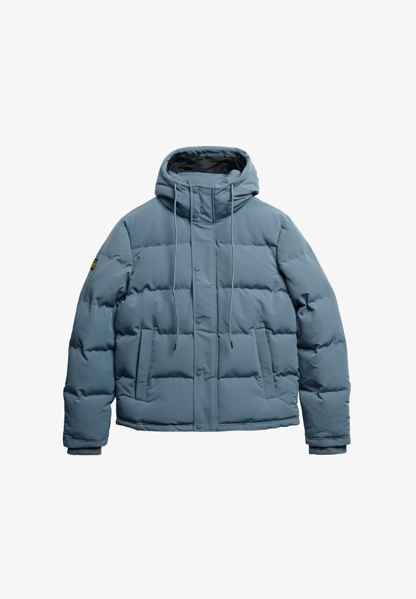 Superdry & Co EVEREST HOODED PUFFER - Winter jacket - stormy weather blue