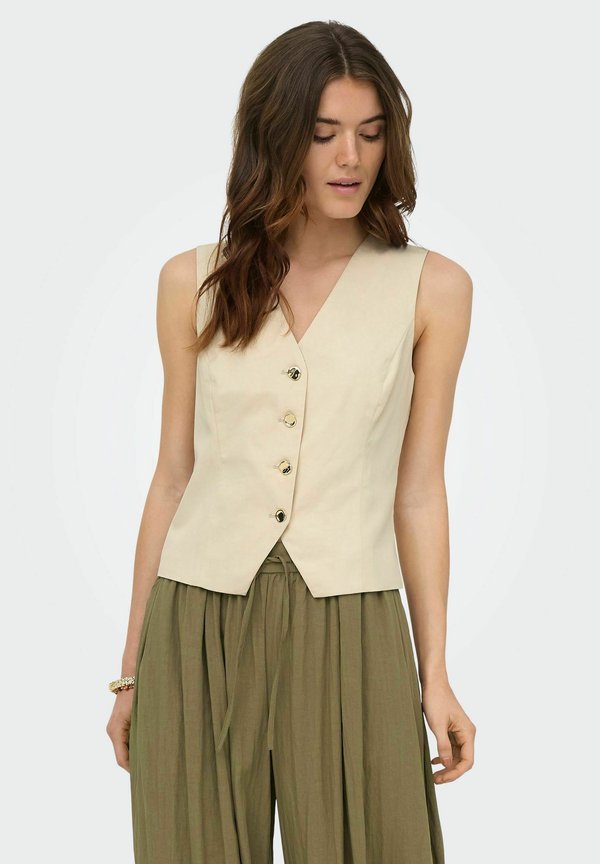 ONLY GILETS ONLMARLY TAILORED WAISTCOAT - Waistcoat - sandshell