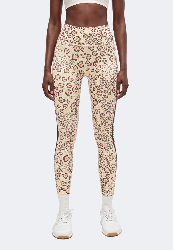 adidas Performance ADIDAS X FARM RIO OPTIME - Leggings - ecru tint/multicolor/shadow brown