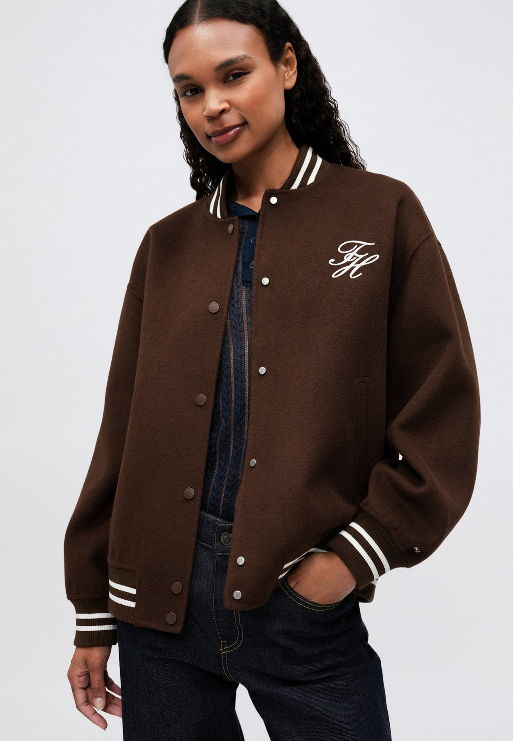 DOUBLE-FACED WOOL BLEND BOMBER JACKET Media 5
