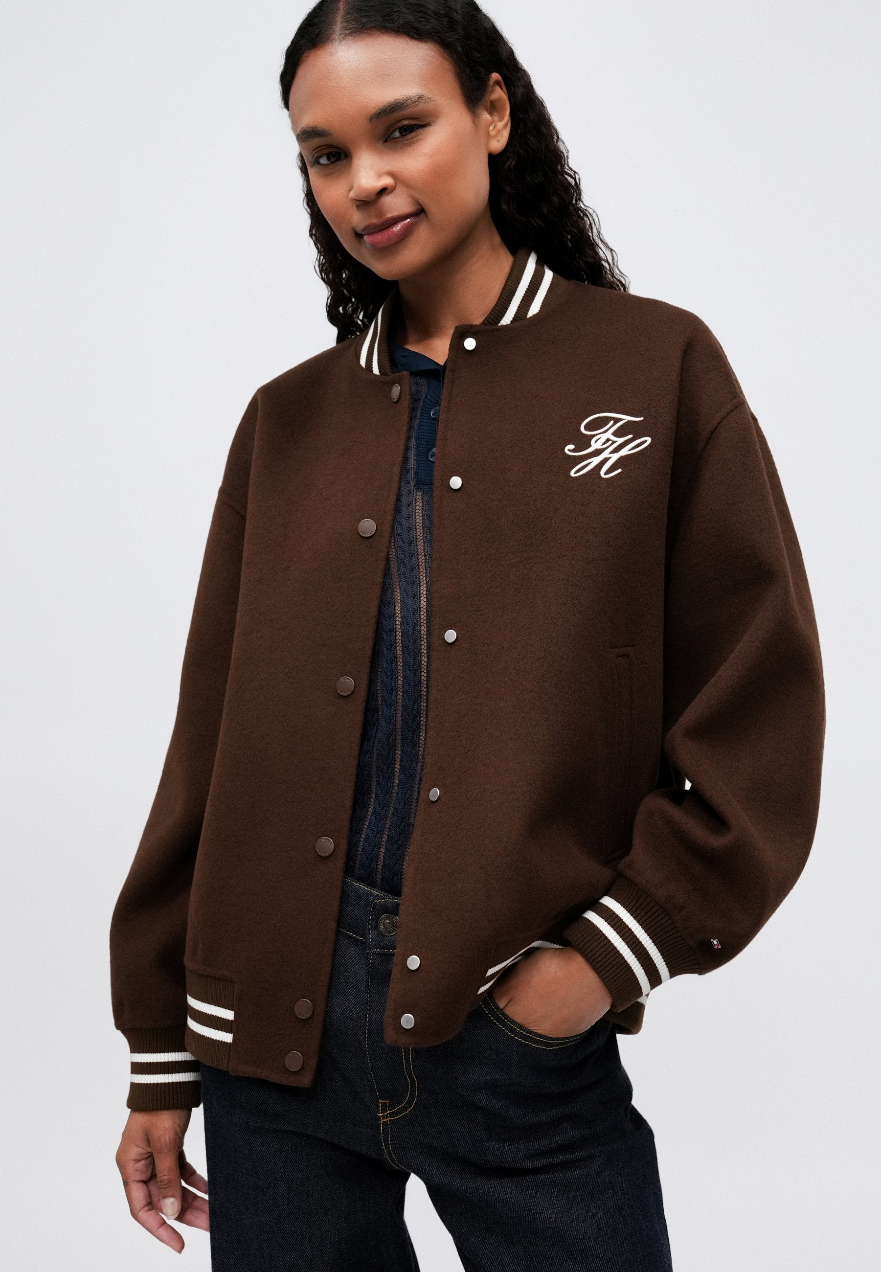 DOUBLE-FACED WOOL BLEND BOMBER JACKET Media 5