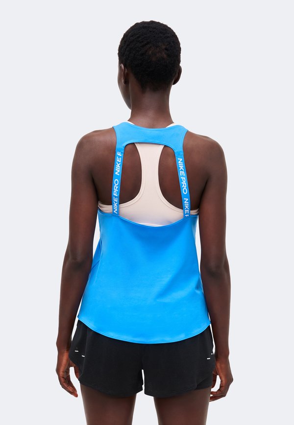 Nike Performance TANK ELASTIKA - Top - light photo blue/white