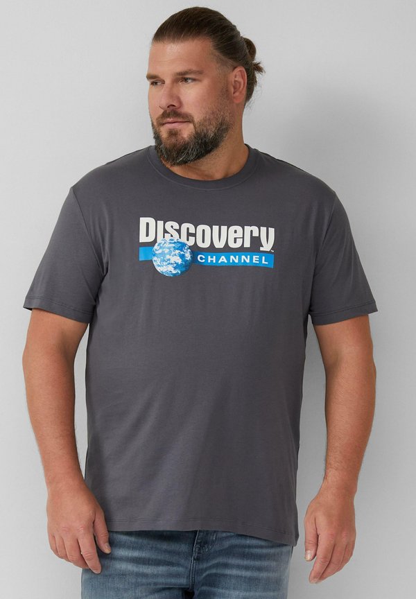 s.Oliver MIT DISCOVERY™ - Print T-shirt - schiefergrau