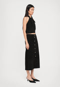 STUDIO ID BUTTON MIDI SKIRT