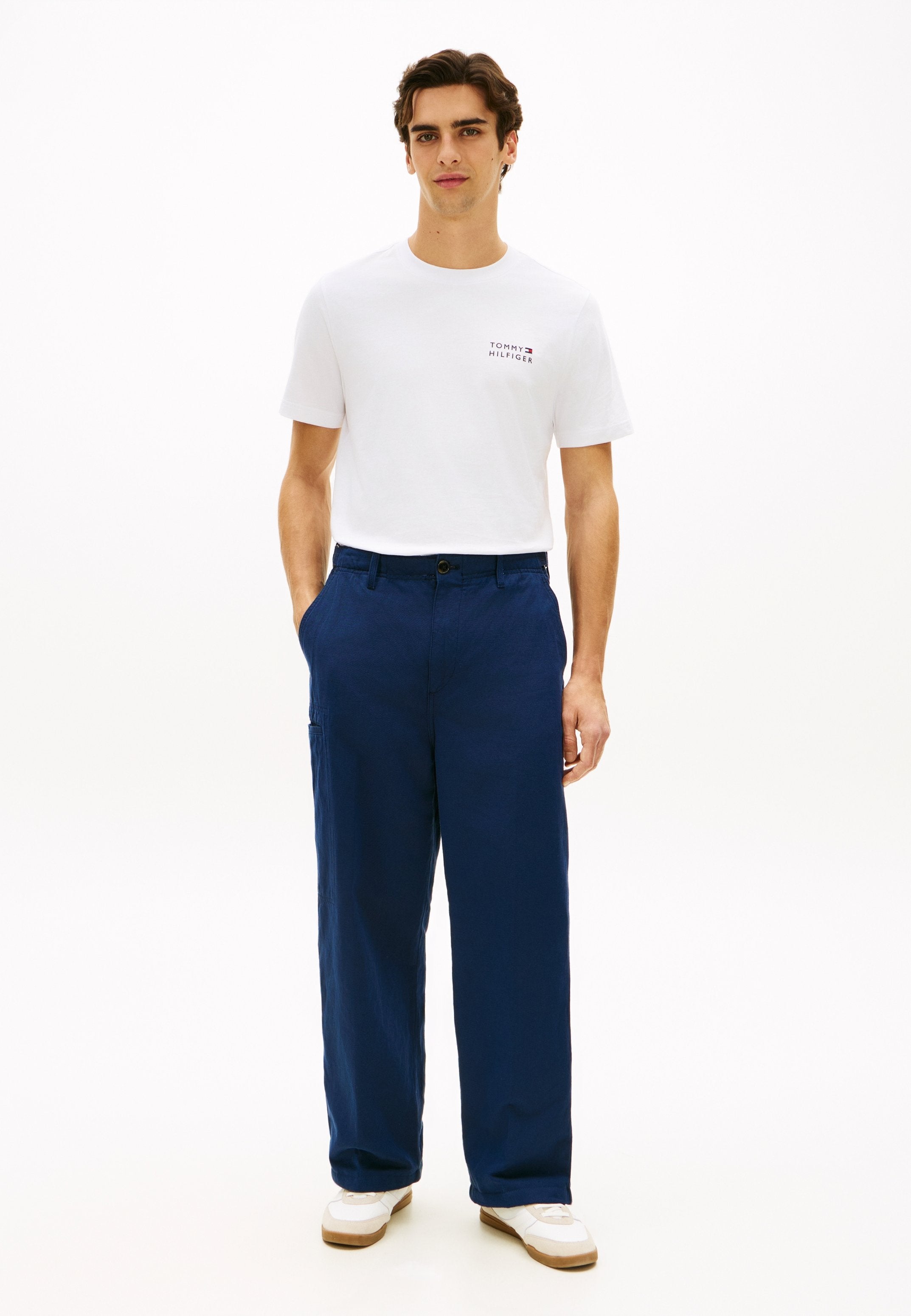 LOGO EMBROIDERY JERSEY CREW NECK T-SHIRT Media 2