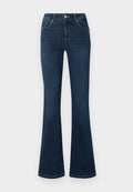 ONLY ONLPOWER Mid waist Flared Fit - Flared Jeans - dark blue denim