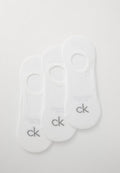 Calvin Klein Underwear MEN FOOTIE HIGH CUT 3 PACK - Invisible socks - white
