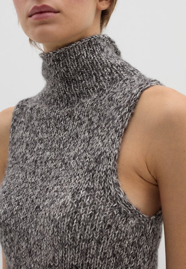 Stefanel MOULINÉ-EFFECT TANK WITH HIGH NECK
