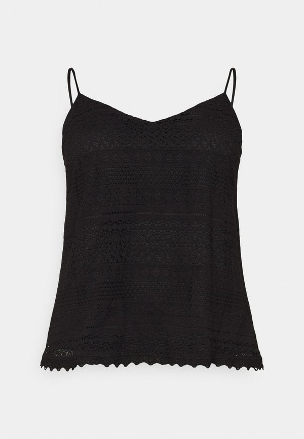 Vero Moda Curve VMCHONEY SINGLET - Blouse - black