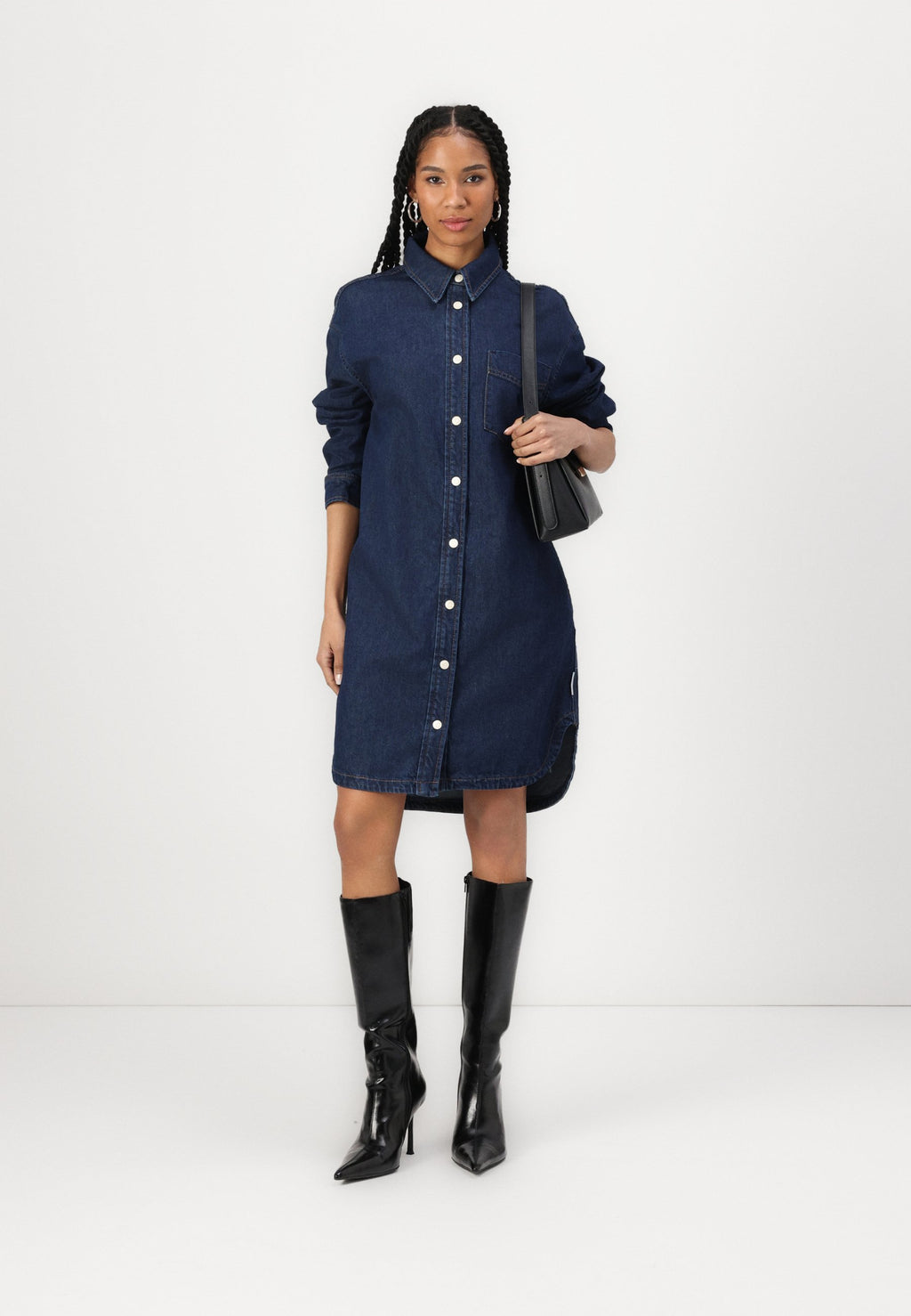 Marc O'Polo DENIM OVERSIZED FIT LONG SLEEVE DRESS