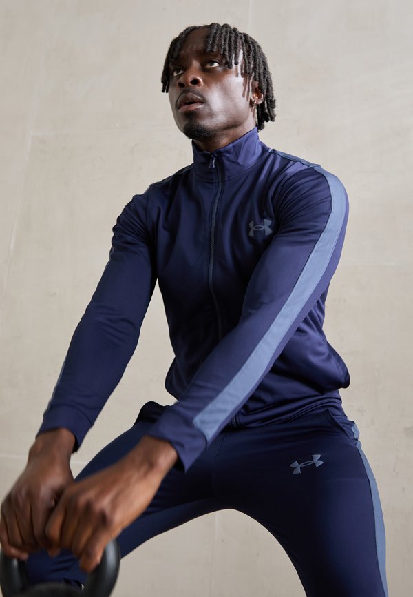 Under Armour RIVAL KNIT - Tracksuit - midnight navy/downpour gray