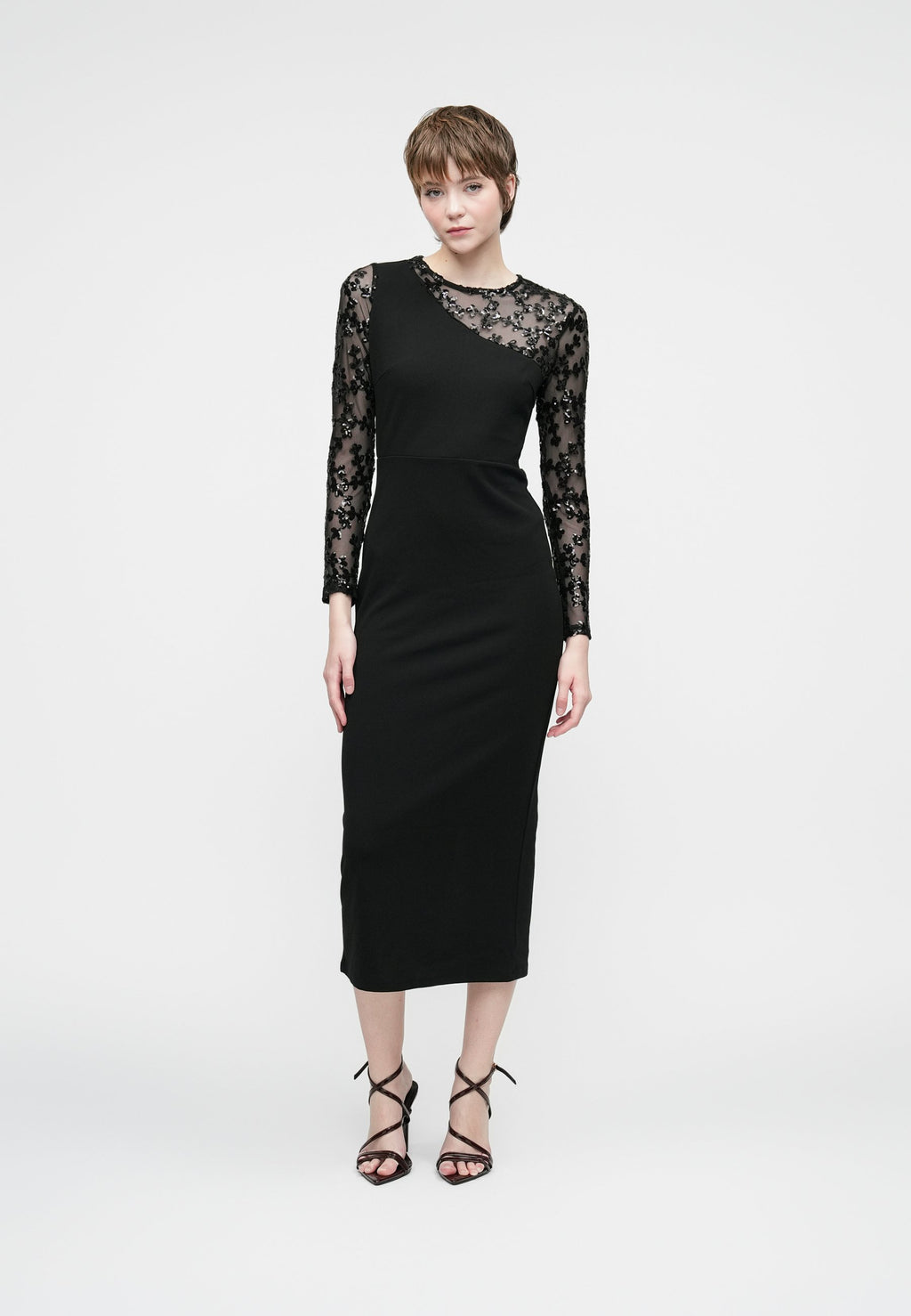 VILA VICLARA O NECK SEQUINS DRESS