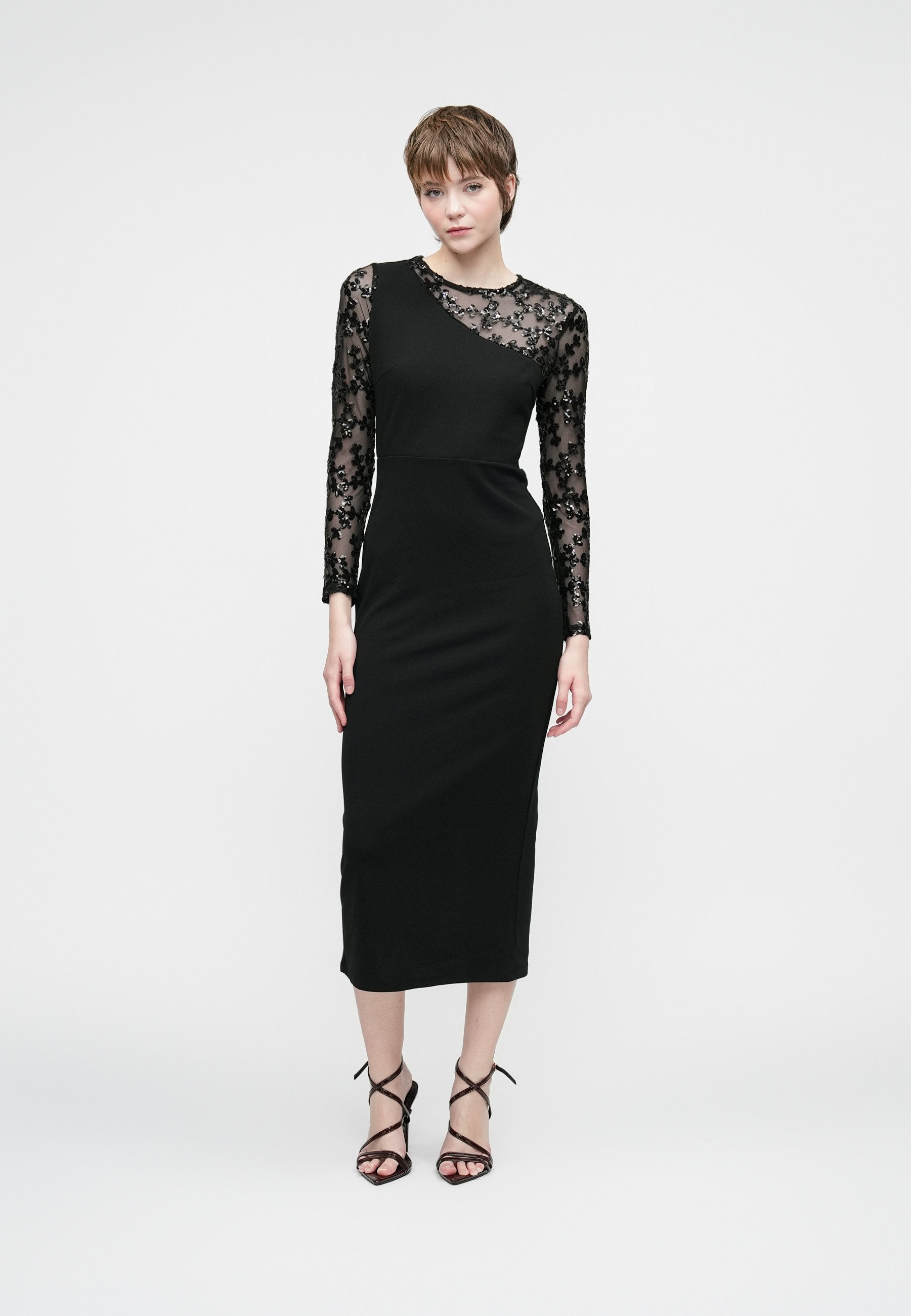 VILA VICLARA O NECK SEQUINS DRESS