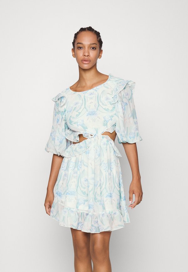 IN THE STYLE LORNA LUXE FRILL HEM CUT OUT BACK DRESS